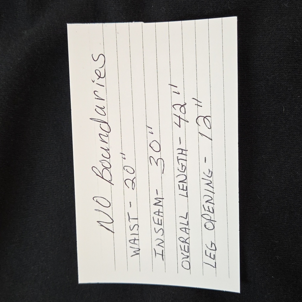 No Boundaries Womans XXXL 21 Fleece Sweat Pants Love Your Self Wide Leg Black - Picture 14 of 14